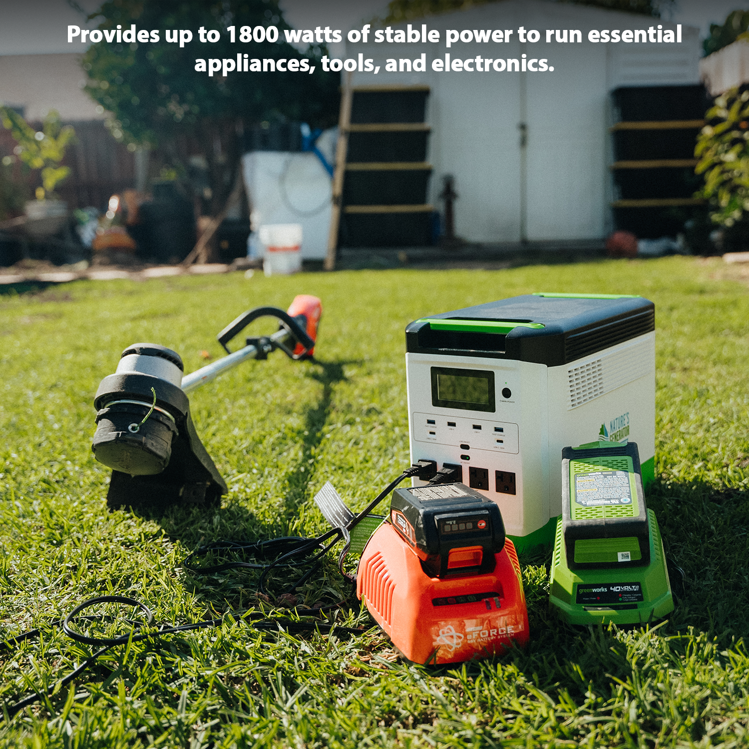 High Capacity Expandable Lithium 1800 Power Station by Nature's Generator