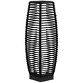 AOSOM: (Black)2.25ft Solar Powered Outdoor Rattan Pathway(LED)Lamp with Auto On/Off for Porch, Yard, Lawn, Courtyard, Deck and 8hr Charging Time - GJB PRODUCTS