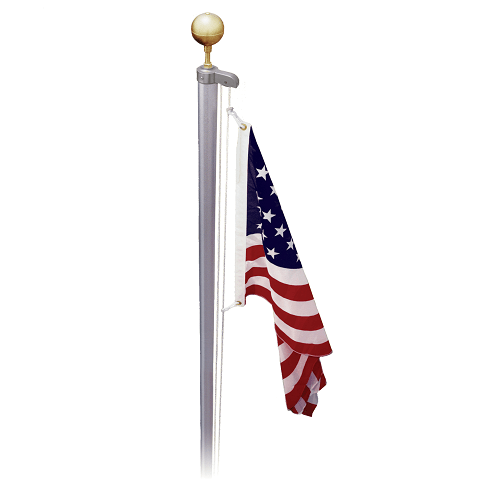 EZ Pole: Made In the USA 21’/25’/30’ Flagpole Kits•Nylon American Flag•Aluminum Pole•5 Year Warranty - GJB PRODUCTS