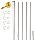 EZ Pole: Made In the USA 21’/25’/30’ Flagpole Kits•Nylon American Flag•Aluminum Pole•5 Year Warranty - GJB PRODUCTS