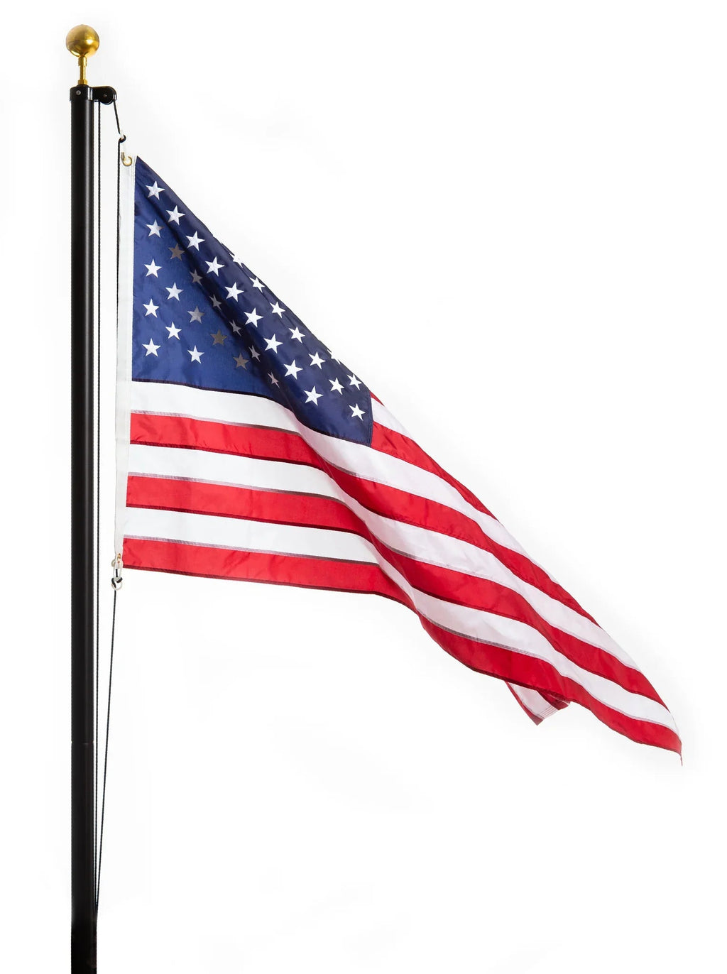 EZ Pole: Made In the USA 21’/25’/30’ Flagpole Kits•Nylon American Flag•Aluminum Pole•5 Year Warranty - GJB PRODUCTS