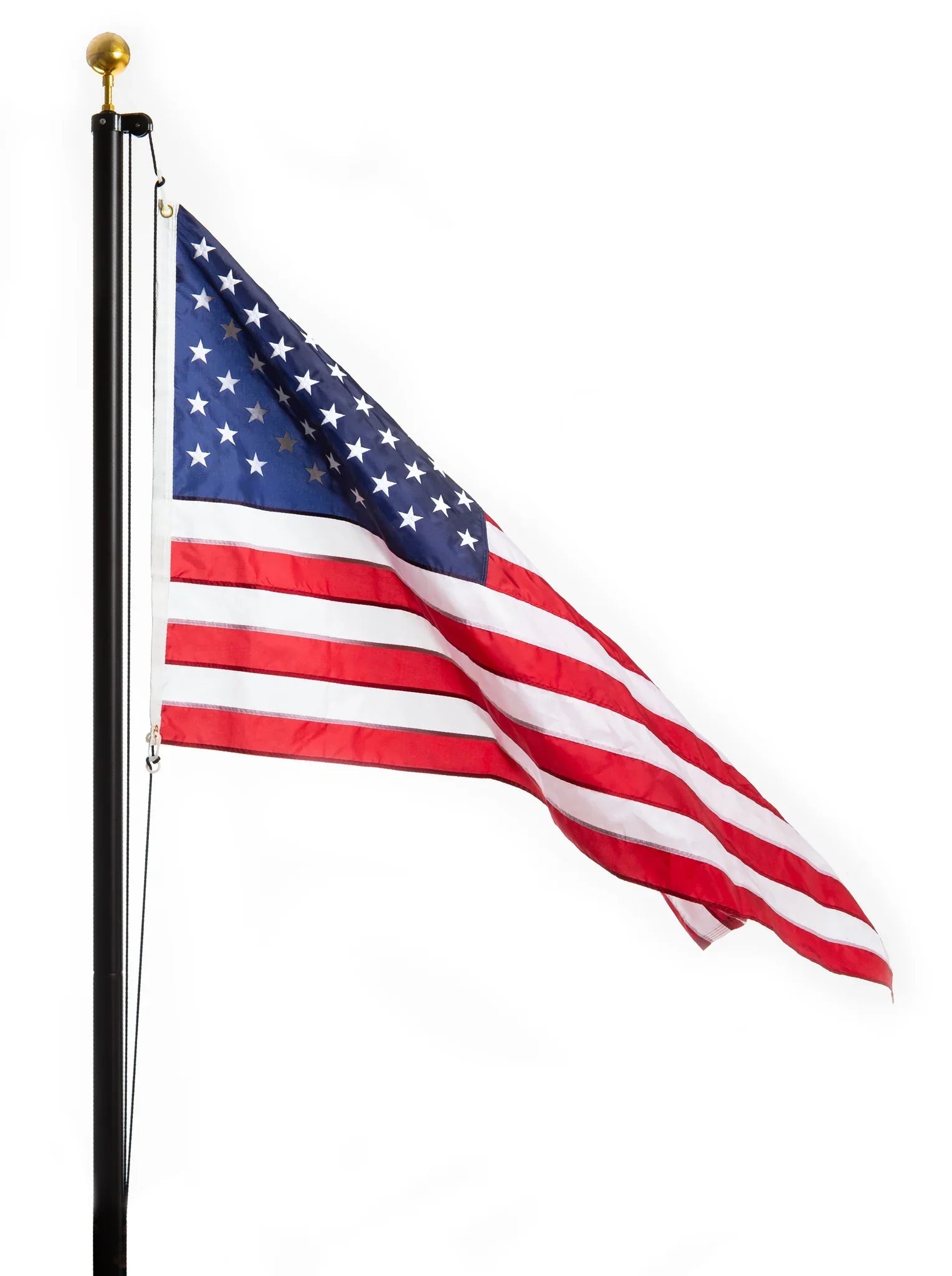 EZ Pole: Made In the USA 21’/25’/30’ Flagpole Kits•Nylon American Flag•Aluminum Pole•5 Year Warranty - GJB PRODUCTS