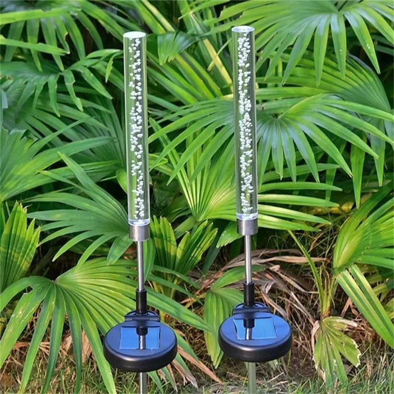 GJB Products: 1.2V Color Changing Acrylic Solar Powered Bubble Tube LED Lights - GJB PRODUCTS