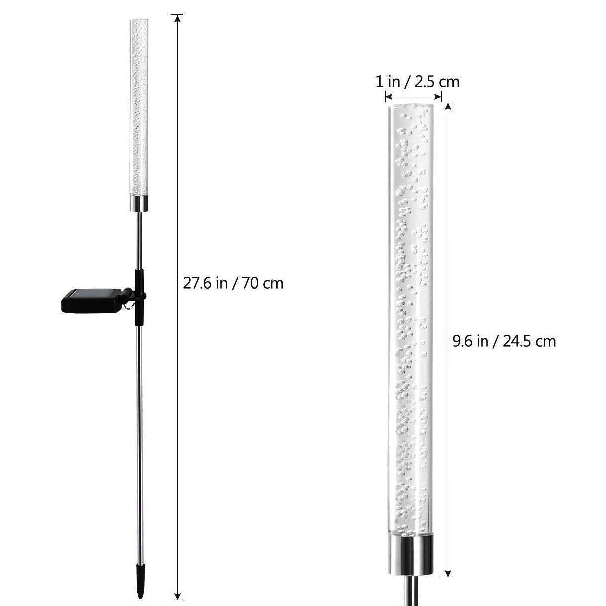 GJB Products: 1.2V Color Changing Acrylic Solar Powered Bubble Tube LED Lights - GJB PRODUCTS
