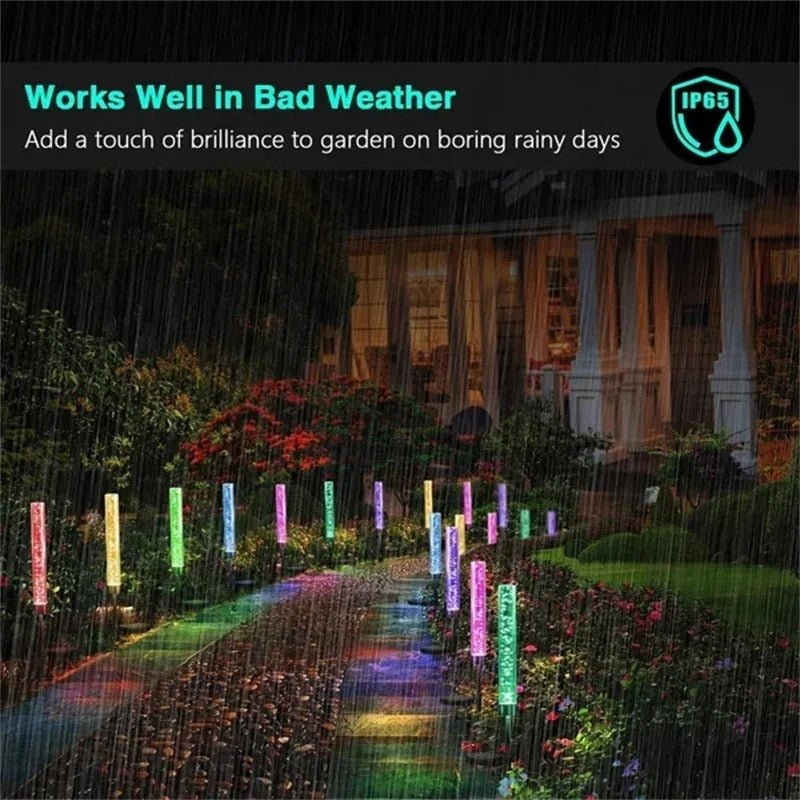 GJB Products: 1.2V Color Changing Acrylic Solar Powered Bubble Tube LED Lights - GJB PRODUCTS
