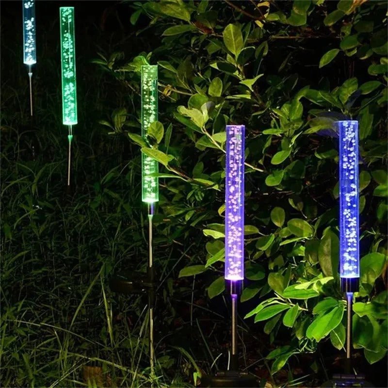 GJB Products: 1.2V Color Changing Acrylic Solar Powered Bubble Tube LED Lights - GJB PRODUCTS