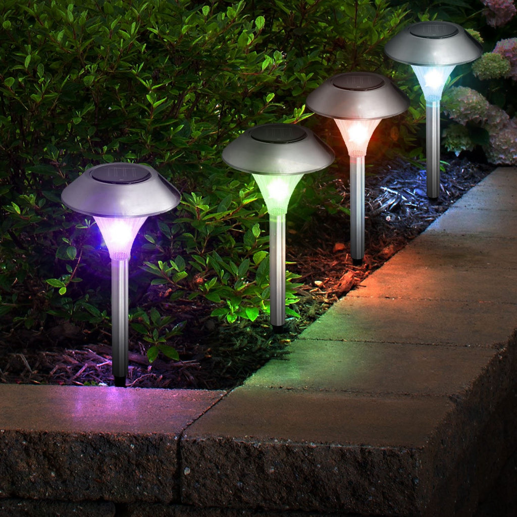 GJB Products: 8/12/24 - PK Solar - Powered(3 - 4Lm) 7 Color Changing Garden LED Lights - GJB PRODUCTS