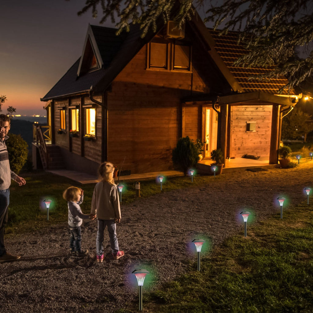 GJB Products: 8/12/24 - PK Solar - Powered(3 - 4Lm) 7 Color Changing Garden LED Lights - GJB PRODUCTS