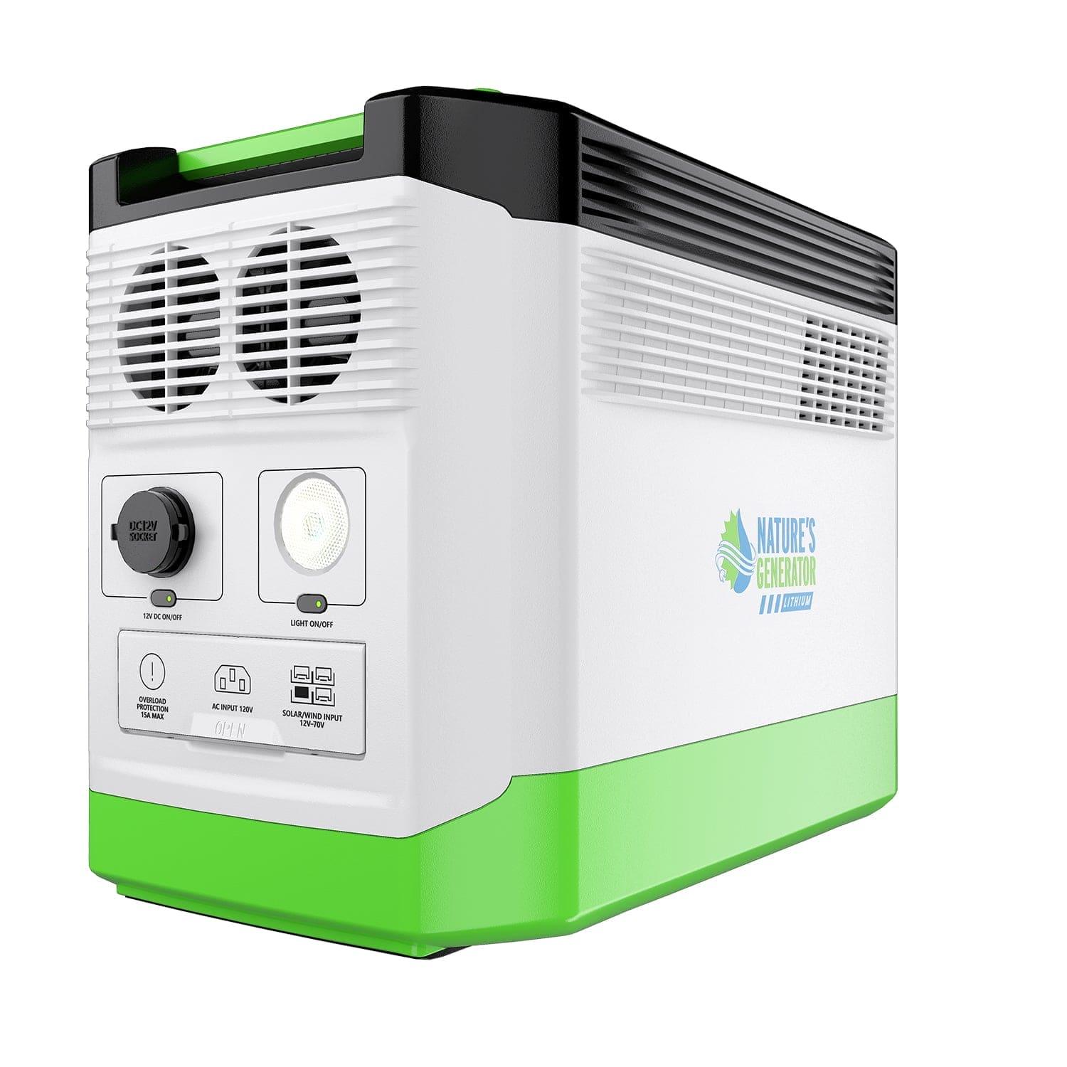 Nature’s Generator: Portable High Capacity Lithium 1800W Solar Generator Bundle - Flexible and Fast Charging Options•Smart,Quiet and Compact for Home or Off - Grid use - GJB PRODUCTS