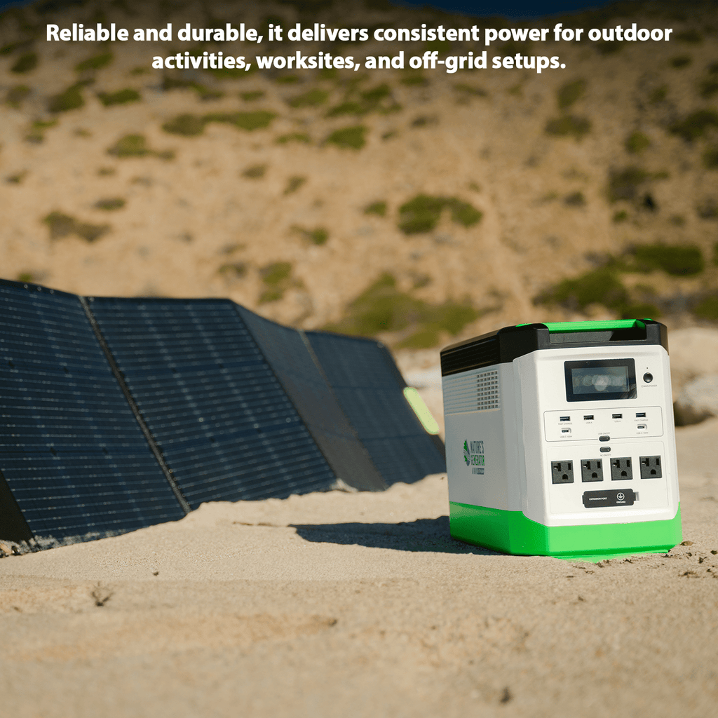 Nature’s Generator: Portable High Capacity Lithium 1800W Solar Generator Bundle - Flexible and Fast Charging Options•Smart,Quiet and Compact for Home or Off - Grid use - GJB PRODUCTS