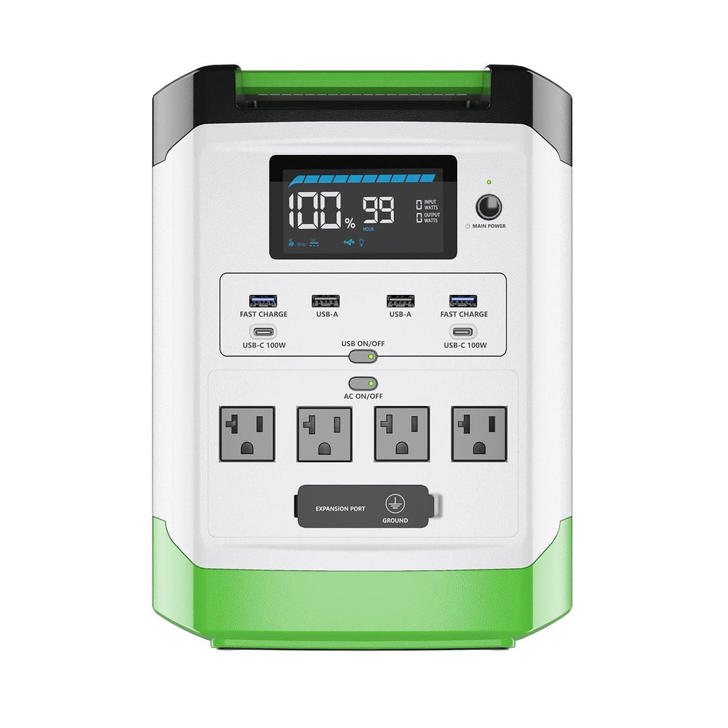 Nature’s Generator: Portable High Capacity Lithium 1800W Solar Powered and Wind - Turbine Generator Bundle•Flexible & Fast Charging Options• Smart,Quiet and Compact for For Home or Off - Grid Use - GJB PRODUCTS