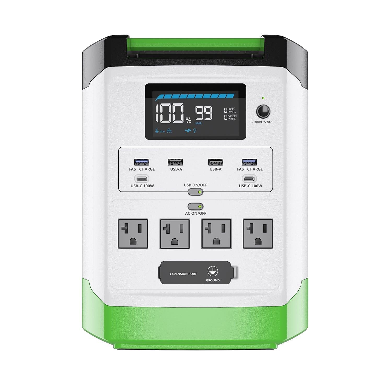 Nature’s Generator: Portable High Capacity Lithium 1800W Solar Powered and Wind - Turbine Generator Bundle•Flexible & Fast Charging Options• Smart,Quiet and Compact for For Home or Off - Grid Use - GJB PRODUCTS