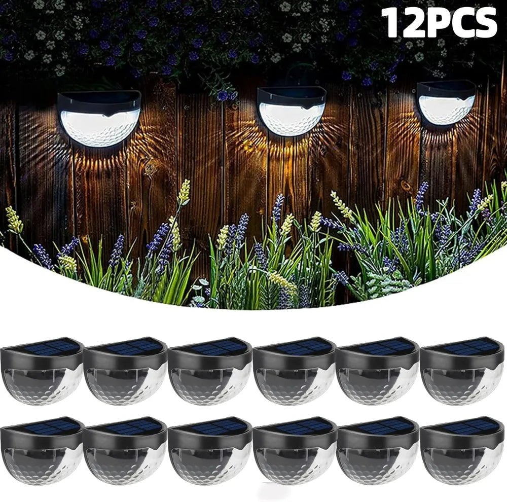THWAY: 12Pk (40 Luman) Motion Detection Solar Fence LED Lights - GJB PRODUCTS