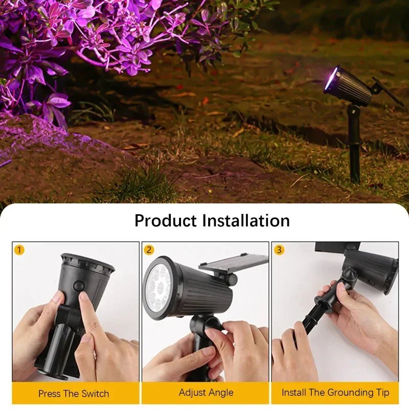 TSUN: Decorative Multi - Colored Solar Powered LED(9) SpotLight - GJB PRODUCTS