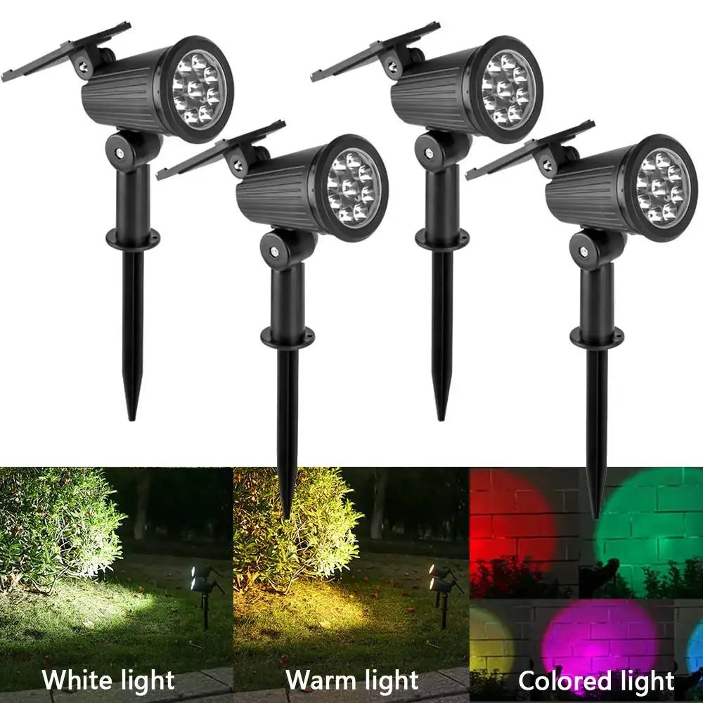 TSUN: Decorative Multi - Colored Solar Powered LED(9) SpotLight - GJB PRODUCTS